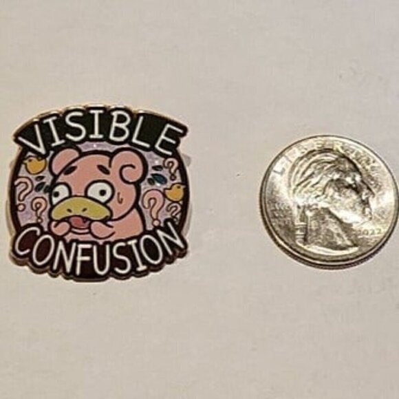 Catch the Hilarious Pokemon Slowpoke 'Visible Confusion' Enamel Pin - Picture 3 of 4